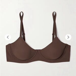 SKIMS Fits Everybody Unlined Demi Bra in a brown color Size 34A